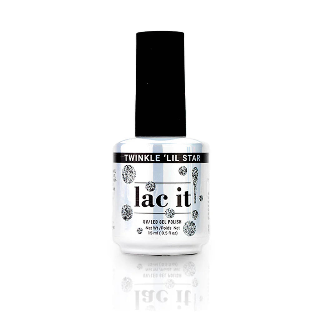 LAC It! Gel Polish Black-Glitters