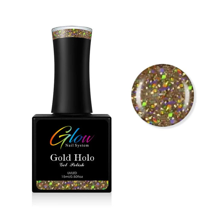 Gold Holo #029 Hema Free Gel Polish